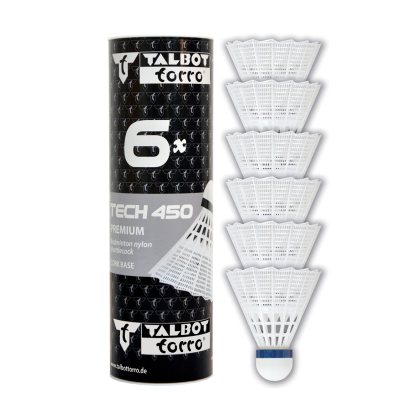 Bedmintonové loptičky TALBOT TORRO Tech 450 Medium 6ks - biele
