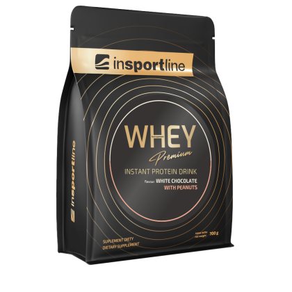 Protein inSPORTline WHEY Premium 700g Príchuť biela čokoláda s arašidmi