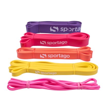 Posilovací gumy Sportago Pase - základní set 5 gum - Pase dual side