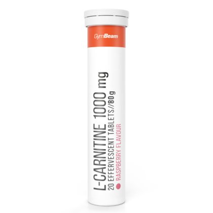 GymBeam L-Karnitín 1000 mg šumivý 20 tab. malina