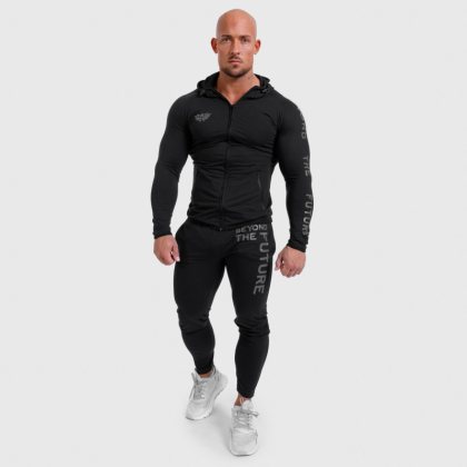 Pánska športová SlimFit súprava Iron Aesthetics Beyond the Future, čierna