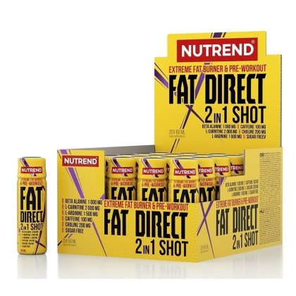 Fat Direct Shot (spaľovač plus pumpa) - Nutrend 20 x 60 ml.