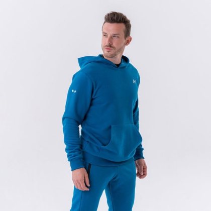 NEBBIA Pánska mikina Pouch Pocket Blue XXLXXL