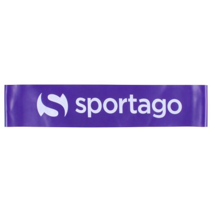 Gumový pás Sportago Stretch Medium Heavy, fialový - zelená