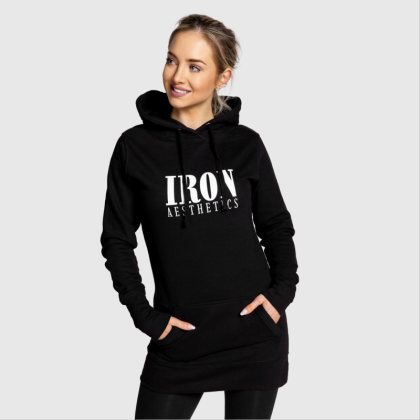 Dámska mikina Iron Aesthetics Longline, čierna