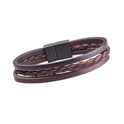 Kožený náramok W-TEC Ballure Dĺžka 24 cm