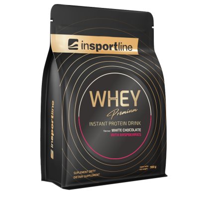 Protein inSPORTline WHEY Premium 700g Príchuť biela čokoláda s malinami