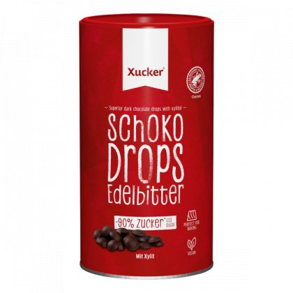 Xucker Chocolate Drops tmavá čokoláda horká čokoláda