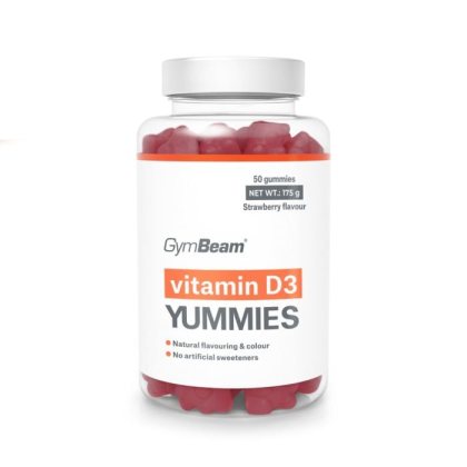 GymBeam Vitamín D3 Yummies jahoda