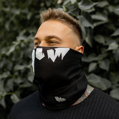 Multifunkčný nákrčník Iron Aesthetics Skull, black