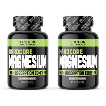 1+1 Zadarmo: Hardcore Magnesium - Protein Nutrition 100 kaps. + 100 kaps.