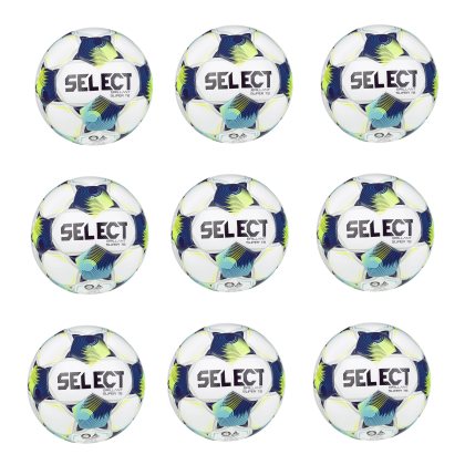 Výhodný set - 9x Futbalová lopta SELECT FB Brillant Super TB SK Chance Liga 2025/26 5 bielo-modrá