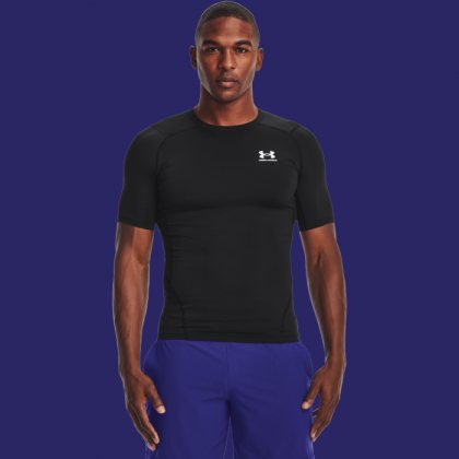 Under Armour Kompresné tričko HG Armour Comp SS Black S