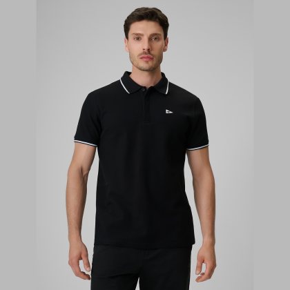 Polo tričko regular pánske - čierne