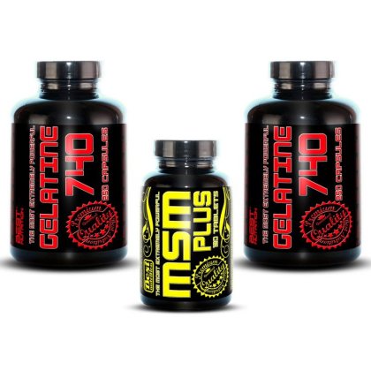 1+1 Zadarmo: Gelatine 740 + MSM od Best Nutrition 250kaps + 250kaps + 120tbl