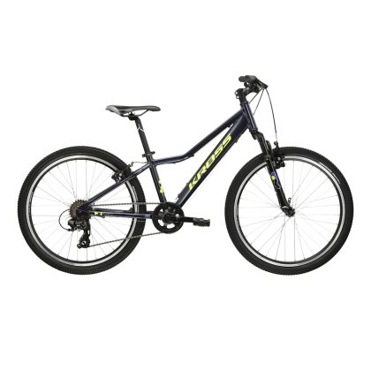 Kross Hexagon JR 1.0 24" - model 2025 námornícka modrá / žltá / lesk - S (12", 130-150 cm)