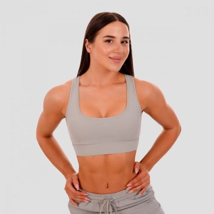 GymBeam Športová podprsenka Mesh Panel grey SS