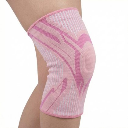 Sportago Športová bandáž na koleno elastická - XL - růžovo-šedá