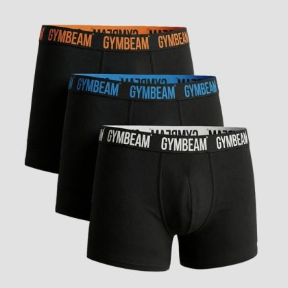 GymBeam Pánske boxerky FIT 3Pack Black M