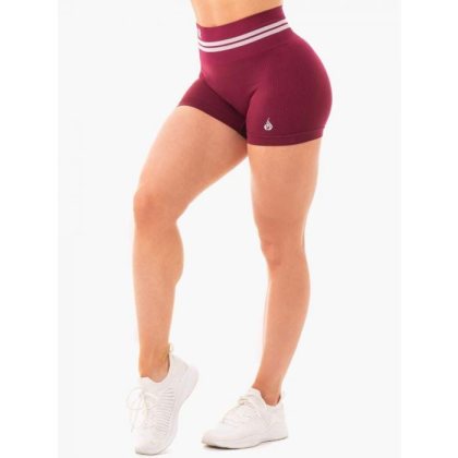 Ryderwear Dámske šortky Freestyle High Waisted Burgundy LL