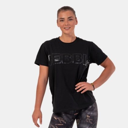 NEBBIA Dámske tričko Invisible Logo Black XS