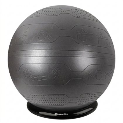 inSPORTline Stretch Ball 65 cm se základnou BallBase čierna