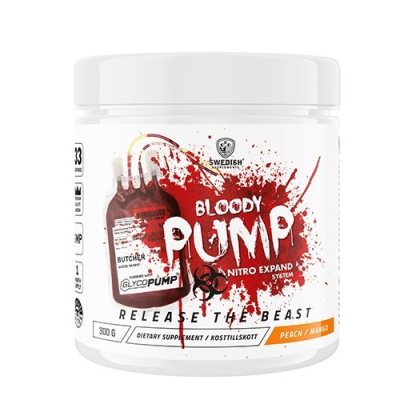 Bloody Pump (bez kofeínu) - Swedish Supplements 300 g Peach+Mango
