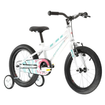 Kross Mini 3.0 16" - model 2025 biela / seledynová / korálová / lesk - 9" (100-125 cm)