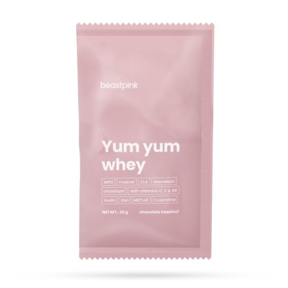 BeastPink Vzorka Yum Yum Whey čokoláda lieskový oriešok