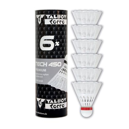Bedmintonové loptičky TALBOT TORRO Tech 450 Fast 6ks - biele