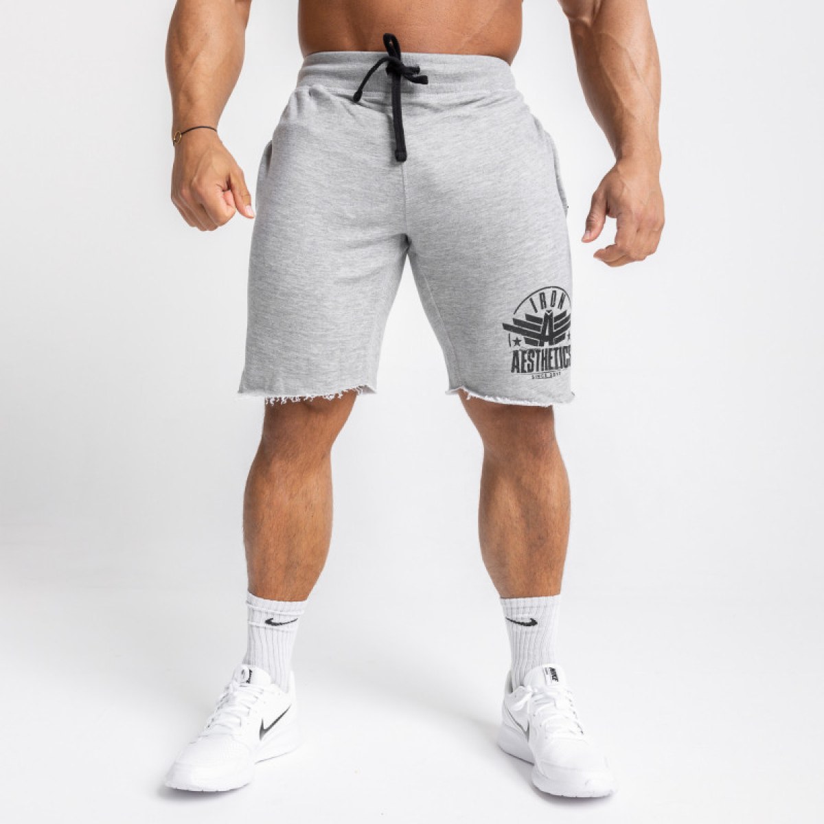 Pánske teplákové kraťasy Iron Aesthetics Force, sivé · záber 3