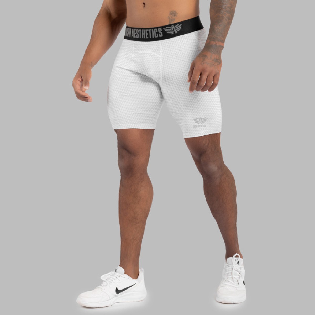 Funkčné šortky Iron Aesthetics Evolution, biele · záber 2
