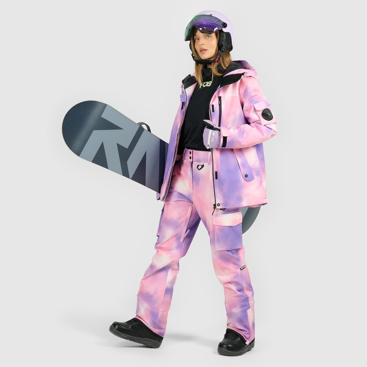 Dámska snowboardová bunda membrána 15000 - multicolor · záber 2