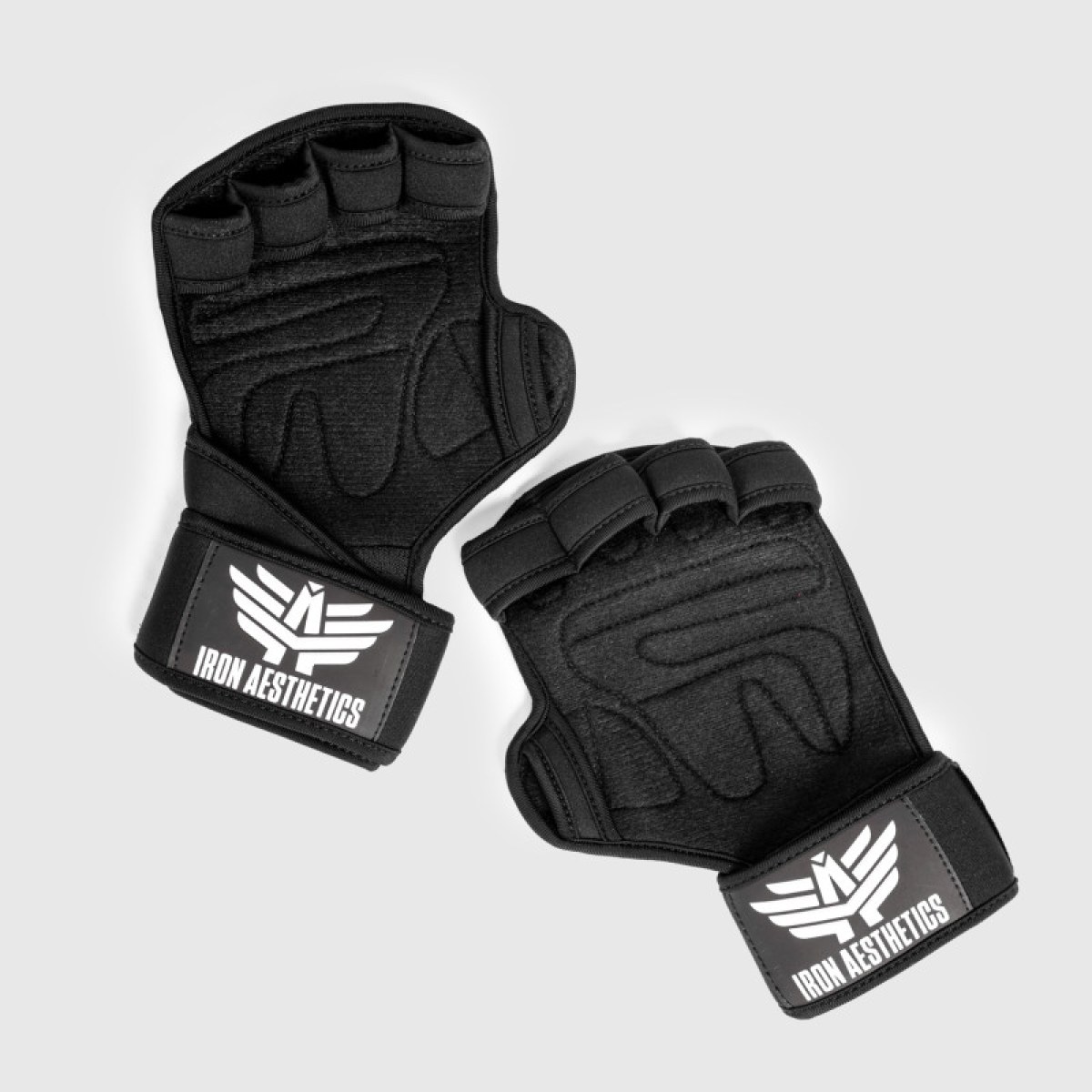 Fitness rukavice Iron Aesthetics Crossfit, čierne · záber 5