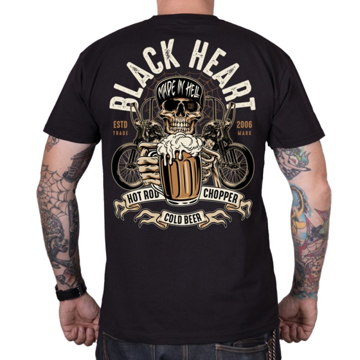 BLACK HEART Beer Biker čierna - L · záber 1