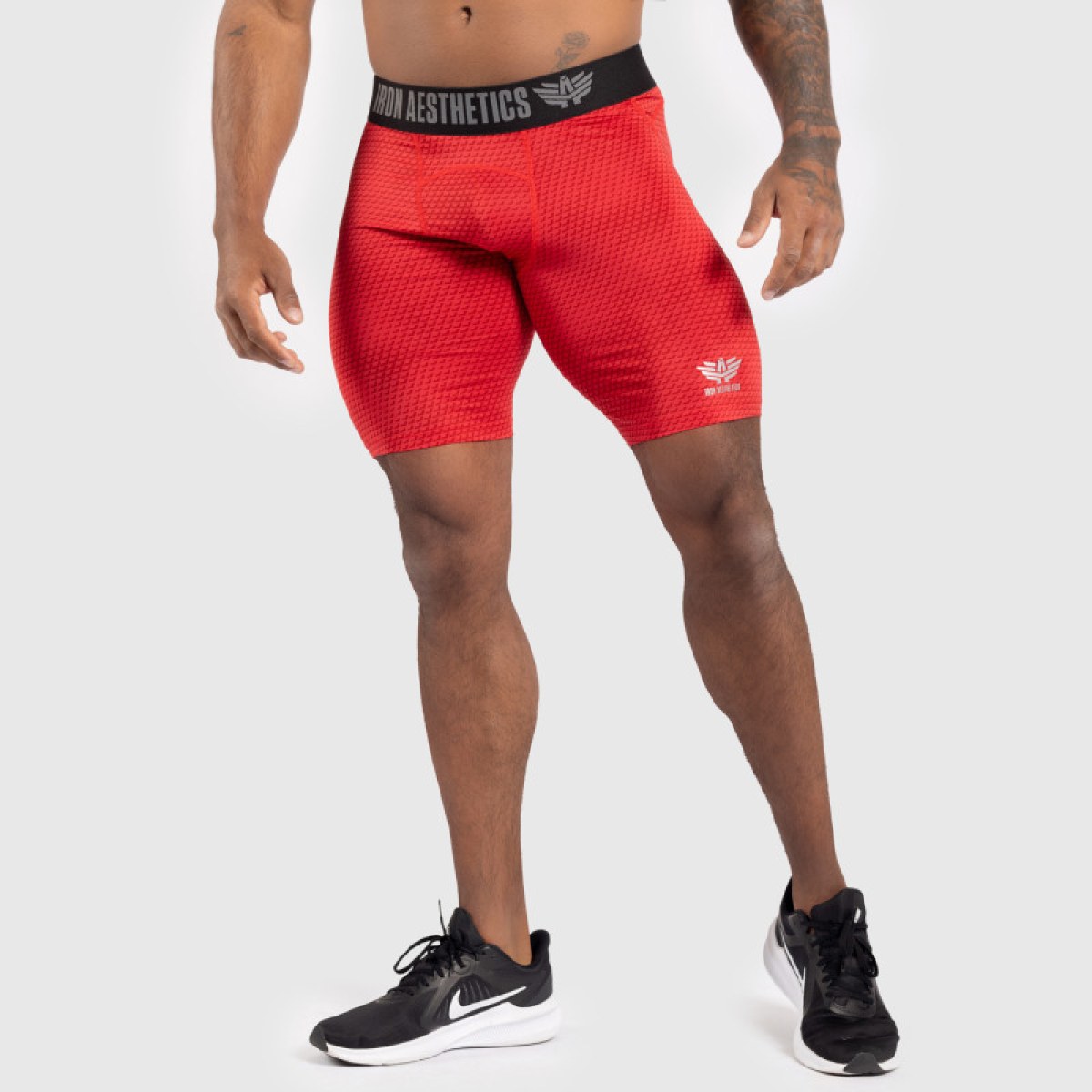 Funkčné šortky Iron Aesthetics Evolution, červené · záber 2