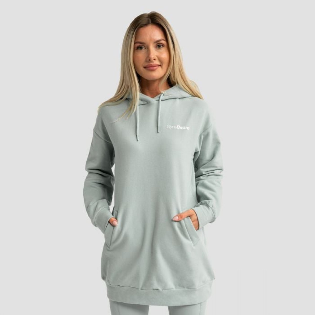 GymBeam Dámska Longline mikina Limitless Eucalypt LL · záber 1