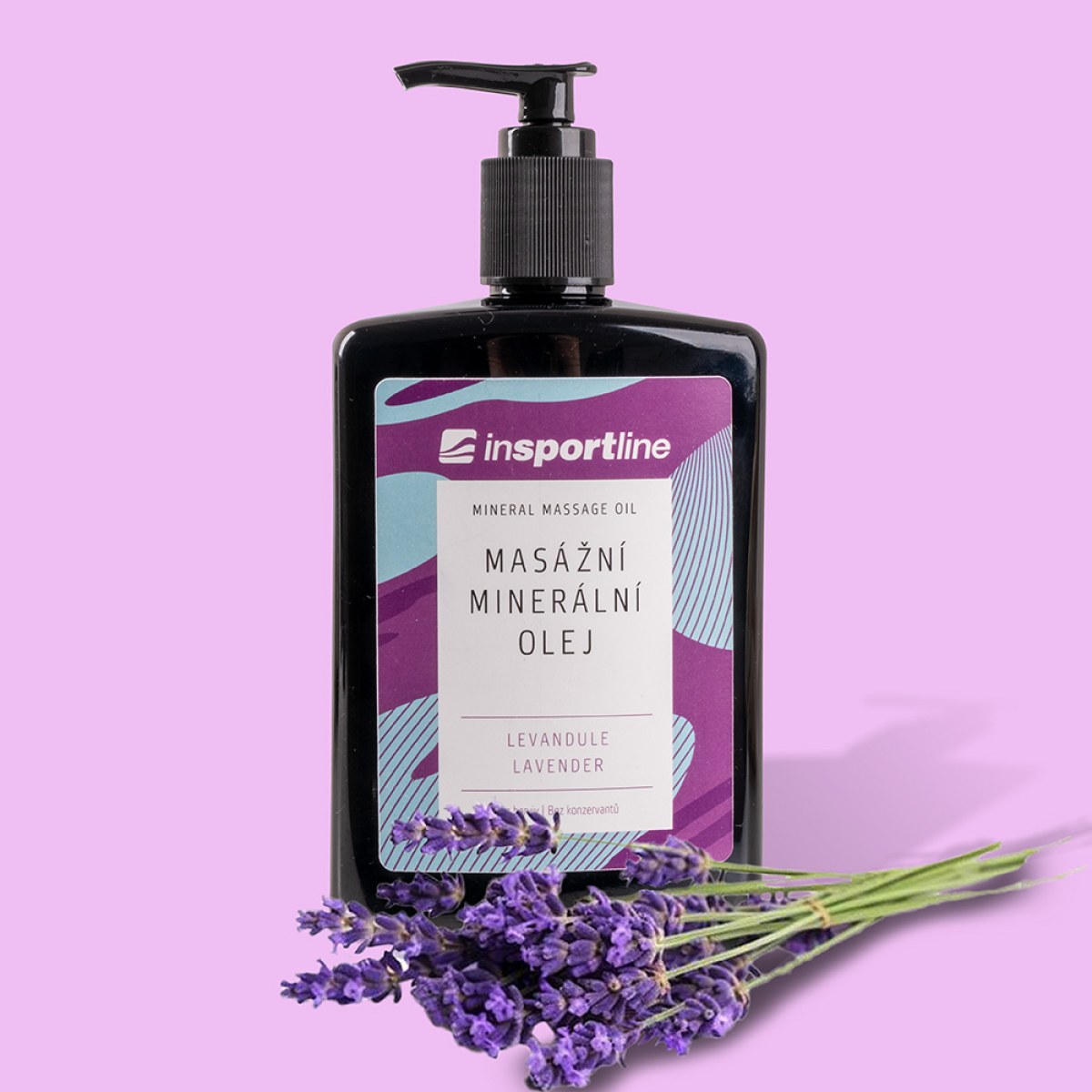 Masážny minerálny olej inSPORTline levanduľa 500 ml · záber 1