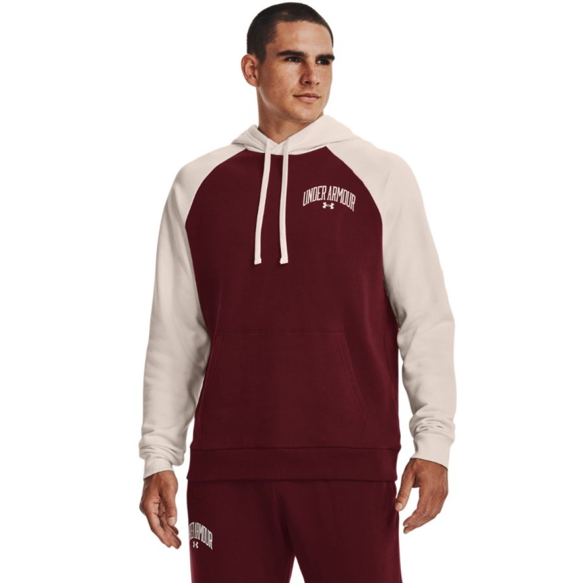 Under Armour Rival Fleece Wordmark - Veľkosť: S | Farba: Farebná, Biela, Hnedá · záber 5