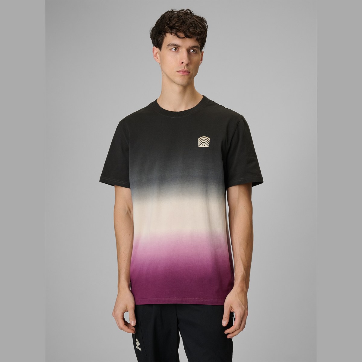 T-shirt relaxed s potlačou pánsky - čierny · záber 9