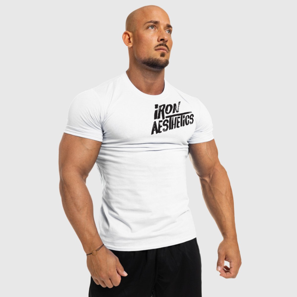 Pánske fitness tričko Iron Aesthetics Splash, biele · záber 2