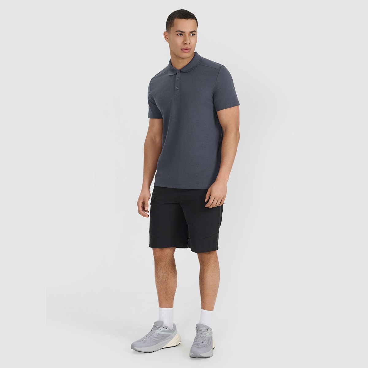 Pánske regular polo tričko - sivé · záber 2