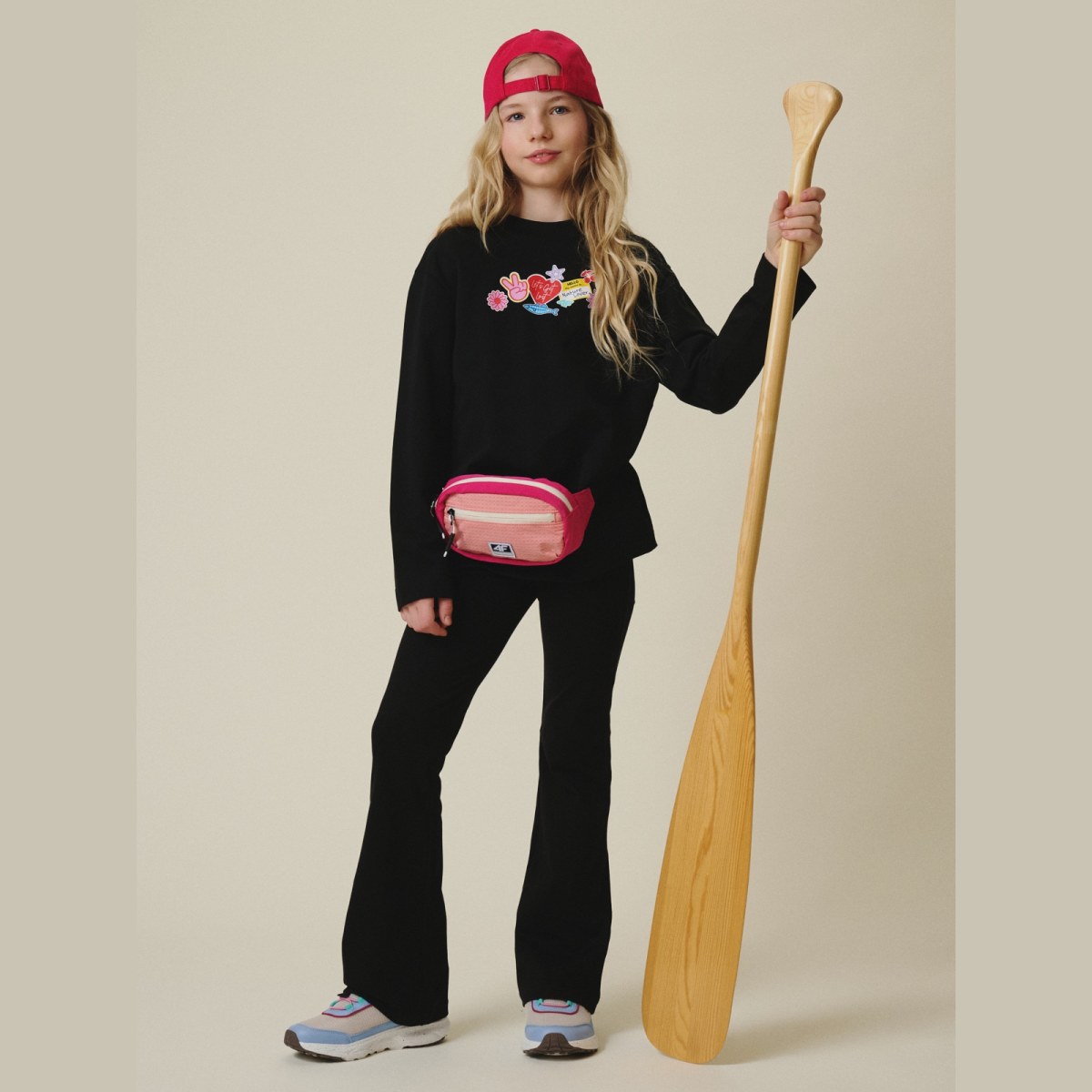Loose longsleeve s potlačou dievčenský - čierny · záber 1