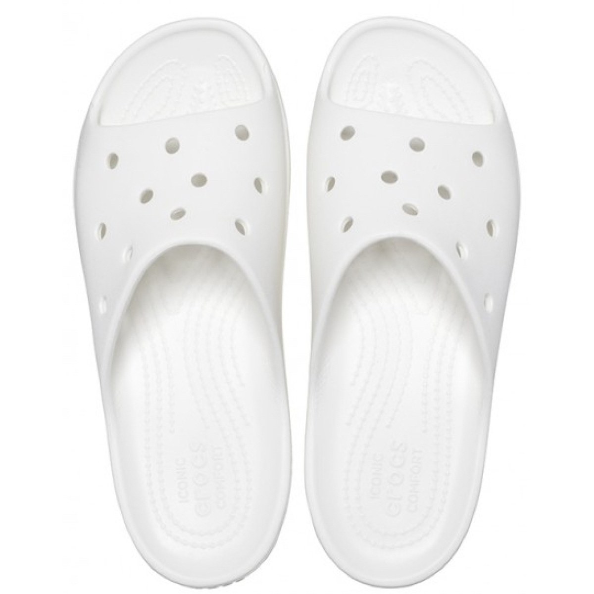 Crocs Classic Platform Slides - Veľkosť: 41-42 | Farba: Biela · záber 1