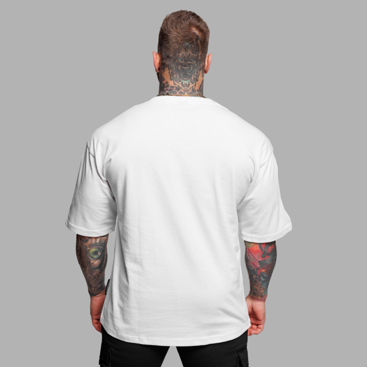 Oversize tričko Iron Aesthetics Major, biele · záber 3