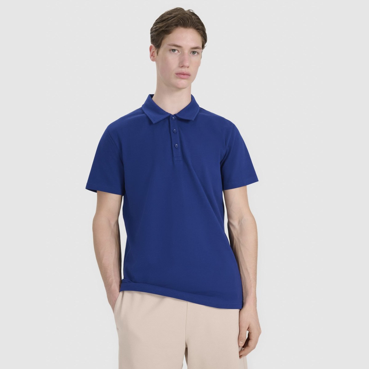 Pánske regular polo tričko - tmavomodré · záber 1