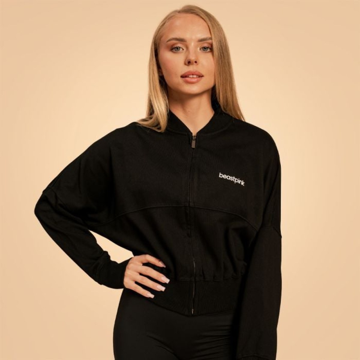BeastPink Dámska mikina Zip-Up Bliss Black XSXS · záber 1