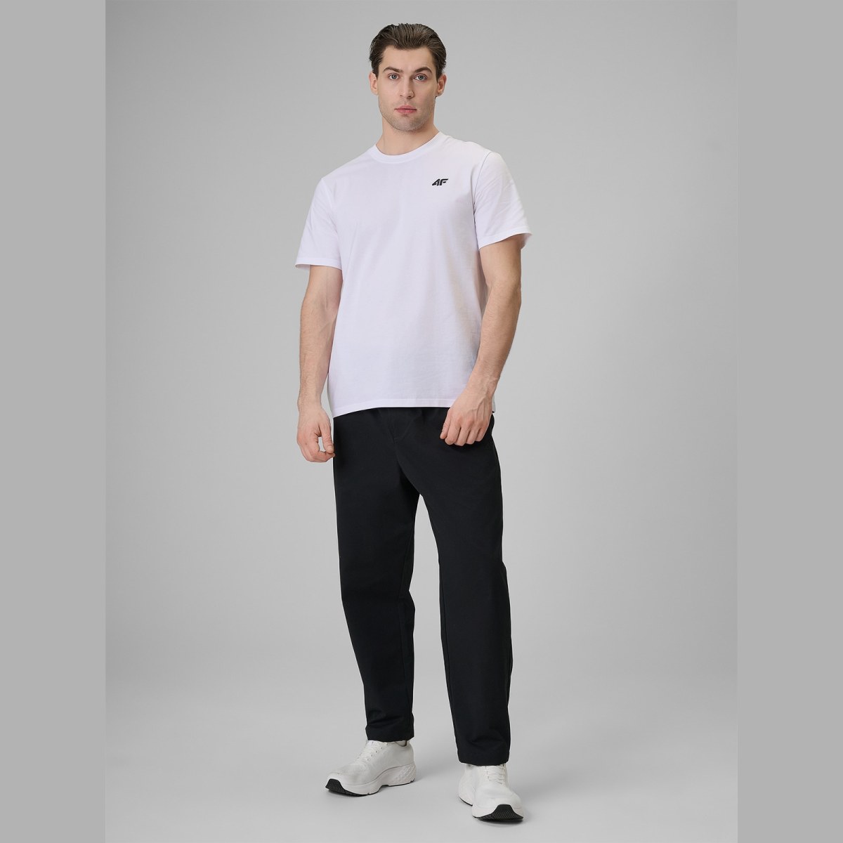 T-shirt regular hladký pánsky (3-pack) - biely+sivý+čierny · záber 2