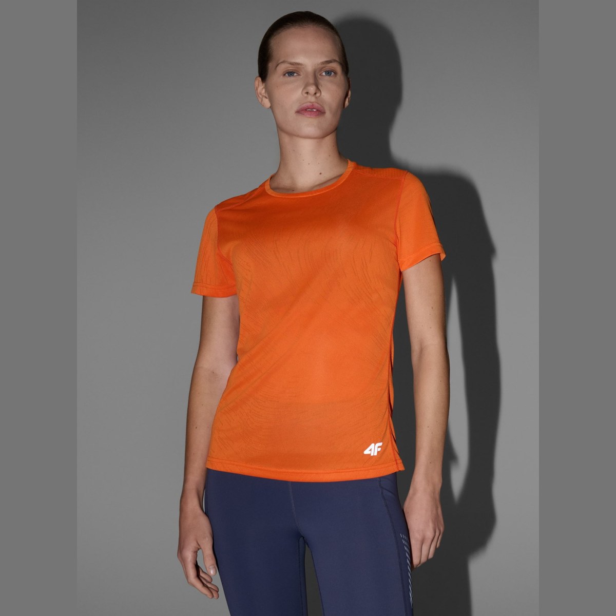 Dámske regular bežecké tričko - oranžové · záber 2