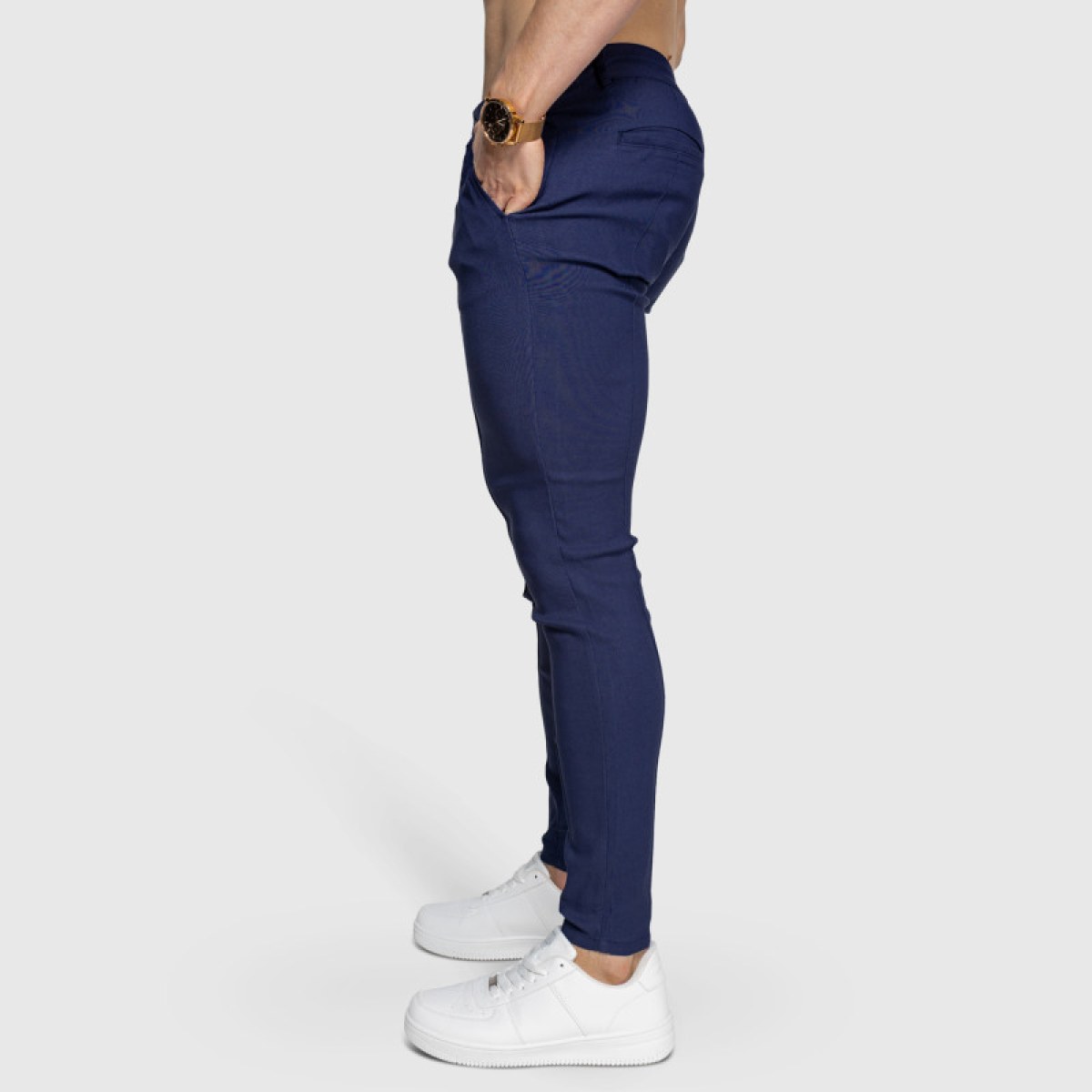 Strečové nohavice Iron Aesthetics Excellence, navy · záber 4